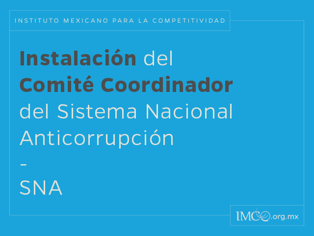 Instalaci N Del Comit Coordinador Del Sistema Nacional Anticorrupci N