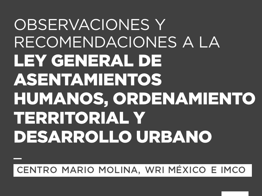 Observaciones y recomendaciones a la Ley General de