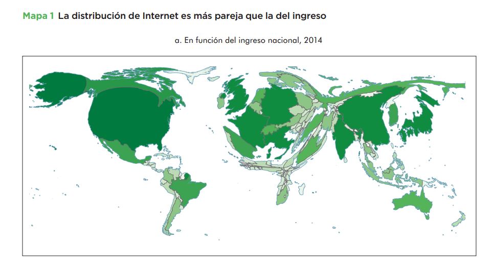 Distribución internet función ingreso