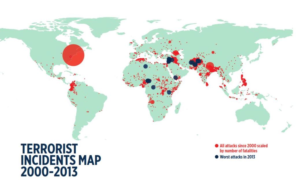 Global Terrorism Incidents Map
